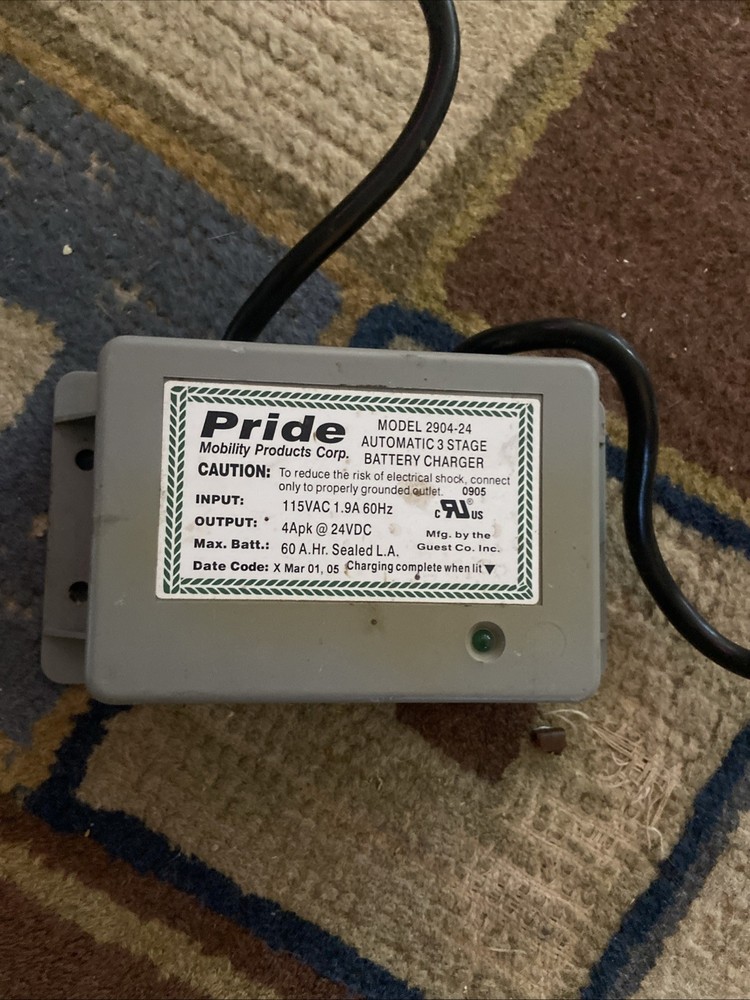 Pride Jazzy Mini Electric Wheelchair Automatic 3 Stage Battery Charger 2904-24