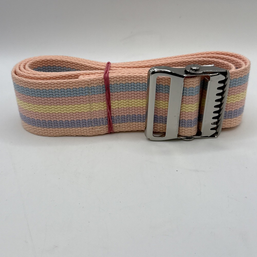 MediChoice Gait Transfer Belt Pink Pastels Medical Woven Fabric Made In USA 60″