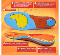 Arch Supports Comfort Flat Fleet Orange XL (Men 12 – Women 14-15.5