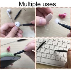 10 Packs Multifunctional Hearing Aid Cleaning Kits with Brush and Wire Cleaner