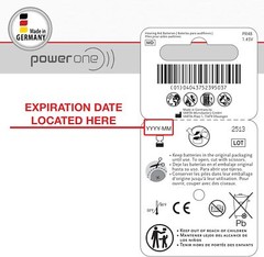 PowerOne 13 Size 13 Hearing aid Batteries Zinc air Mercury free 12-300 Batteries