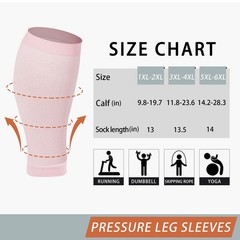 Plus Size Compression Leg Sleeves for Wide Calf 15-20mmHg Knee High Support