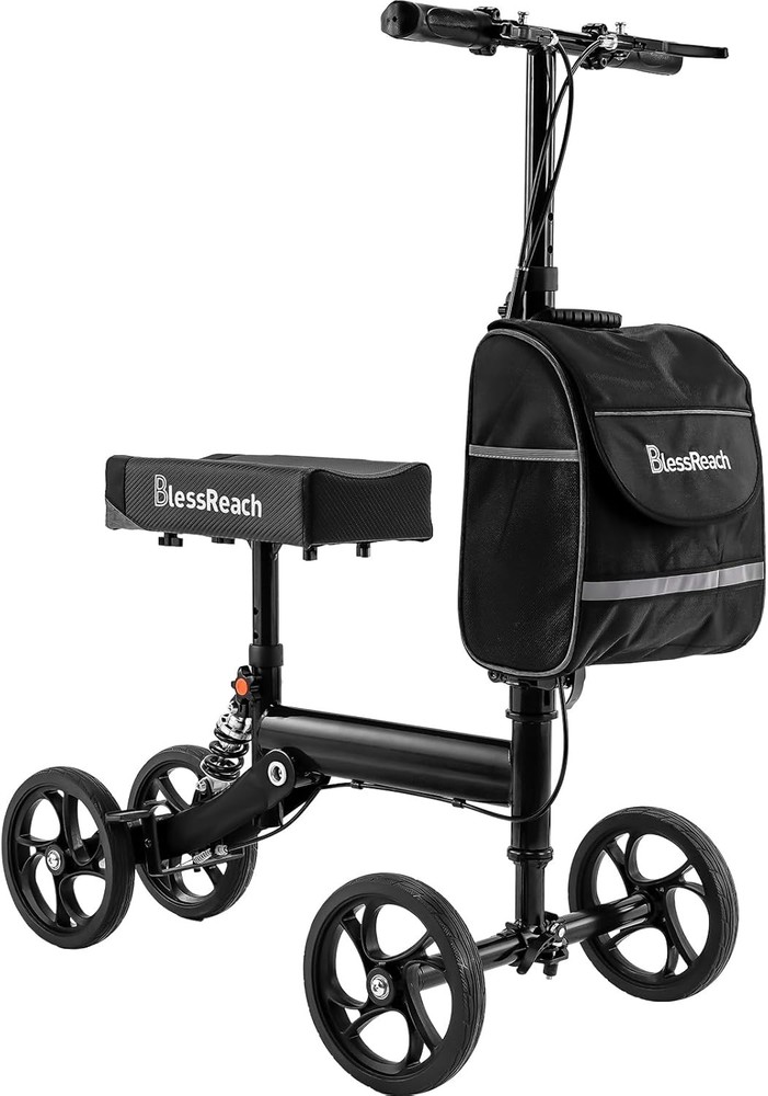 BlessReach Steerable Knee Walker Deluxe Medical Scooter for Foot Injuries Compac