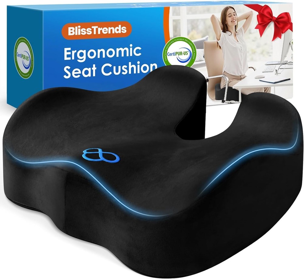 Seat Cushion,Thick Memory Foam Cushions for Office Chair, Car Seat,