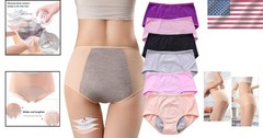 Comfortable Reusable Incontinence Underwear – 6 Multi-Color Briefs for Women