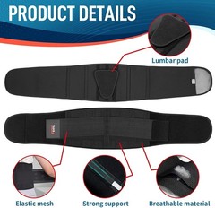 FEATOL Back Brace Support Belt-Lumbar Support Back Brace for Back Pain, Sciatica