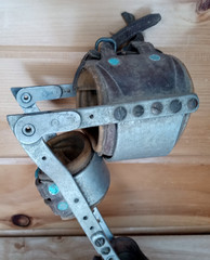 Vintage Child Leg Brace Orthopedic Shoe Metal Leather Polio Knee Support Rare