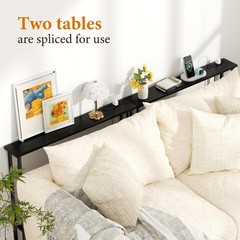 GRLEAF 39″ Narrow Console Sofa Table with Built-in Power Strip (2 AC Outlets & 2
