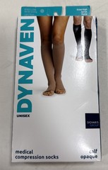 DYNAVEN Woman’s LL Sized Light Beige Calf Compression Socks , 20-30 mmHg-NEW
