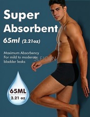 5PCS Washable Incontinence Underwear for Men Leakproof Urinary Bladder Leakage