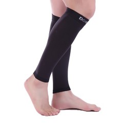 Doc Miller Calf Compression Sleeve 1 Pair 15-20 mmHg Varicose Veins BLACK
