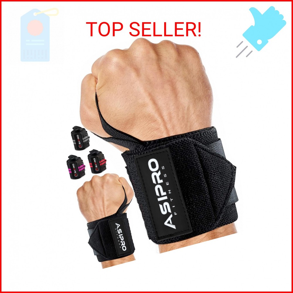 ASIPRO Wrist Straps for Weightlifting Men & Women Wrist Wraps for Weightlifting