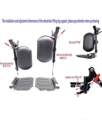 Wheelchair Elevating Legrests with Padded Calf Pads, Fits Most Chairs