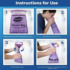 Disposable vomit care bag, super absorbent bag—absorbs 16 ounces—20 pieces