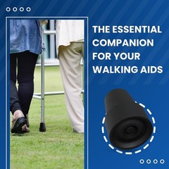 3/4 Inch Non-Slip Cane Tips – Durable Rubber Replacement for Canes & Walkers