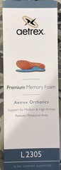 Aetrex Orthotics Premium Memory Foam Insoles L2305 Mens 11 Metatarsal Relief NEW