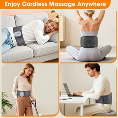 Update 4-Level Heated Lumbar Massage and Decompression Belt for Back Pain Relief
