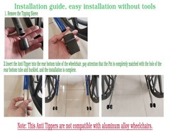 Wheelchair Anti-tippers for Wheelchair Silver Sport & Chrome Sport Standart W…