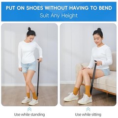 36 Inch Adjustable Long Handled Shoe Horn – Dressing Stick Aid for Seniors,