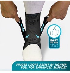 Med Spec ASO Ankle Stabilizer – Lace Up Ankle Brace for Sprained Ankle Small