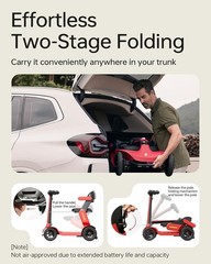 4 Wheel Folding Mobility Scooter Electric Power Wheelchairs 25miles Long Range