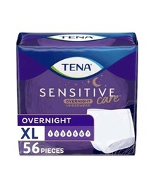 TENA Sensitive Care Overnight Underwear XL, 56 Count