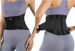 Lightweight Back Brace for Lower Back Pain Women Men, Adjustable Lumbar Support