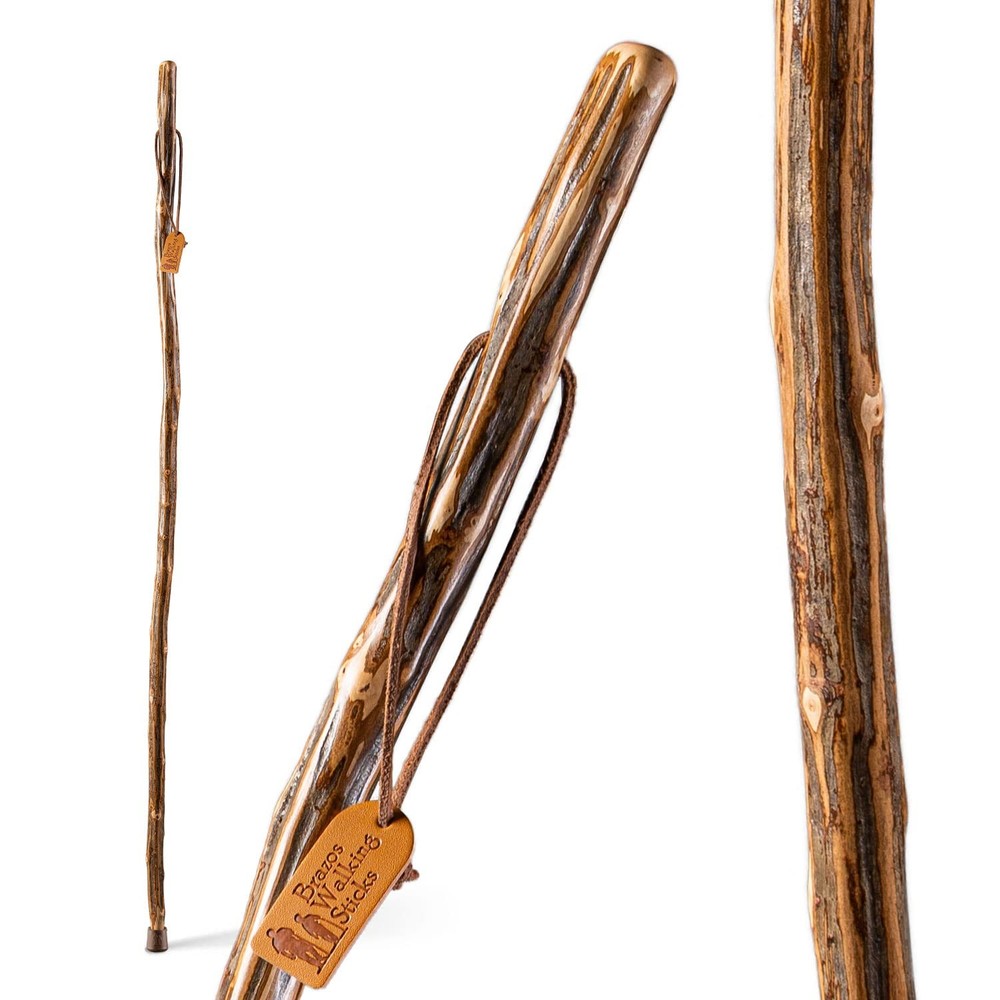 Brazos 48 Free Form Ironwood Walking Stick Hiking Trekking Pole, Made in the USA