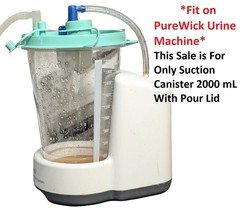 Suction Canister 2000 mL and 2 Tubing 15″ , 6 Foot for Urine collection Machine