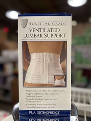 FLA Ventilated Back Support Small White