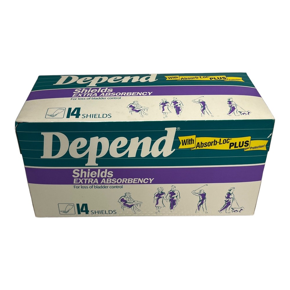 Kimberly-Clark Depends Shield EXTRA Absorbency Bladder Control VINTAGE NEW 1990