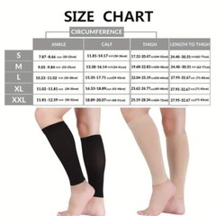 2x Calf Sleeves Leg Support Compression Socks Running Shin Splint Varicose Vein+