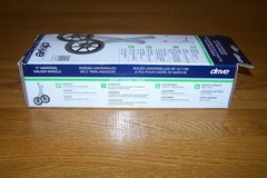 DRIVE MEDICAL 5″ UNIVERSAL WALKER WHEELS 350 LB CAPACITY IS EXCELLENT NEW IN BOX
