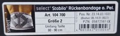 Bort Select Stabilo Lumbar Support Brace Size 2 (80-90cm) Orthopedic Back Suppor