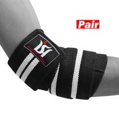Elastic Elbow Arm Support Sleeve Brace Grip Straps Wrap Gym Power Weight lifting