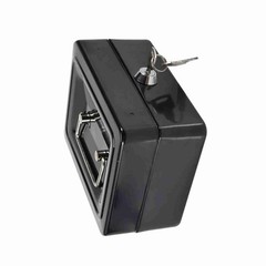 1Pc Mini Portable Iron Petty Lockable Cash Money Safe Security Box