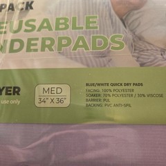 6 Pack Washable Reusable Underpads Bed Pads Dog Pee Pads Waterproof