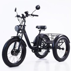 Daibot 24″ Fat Tire Mobility Trike 750W Adult All Terrain Cargo Shopping Scooter
