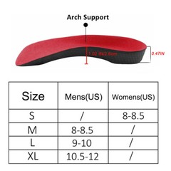 Orthotic Shoe Insoles Inserts Flat Feet High Arch Support for Plantar Fasciitis