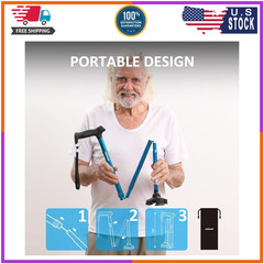 REHAND Foldable Pivot Walking Cane – Adjustable Height, Self‑Standing, Soft Grip