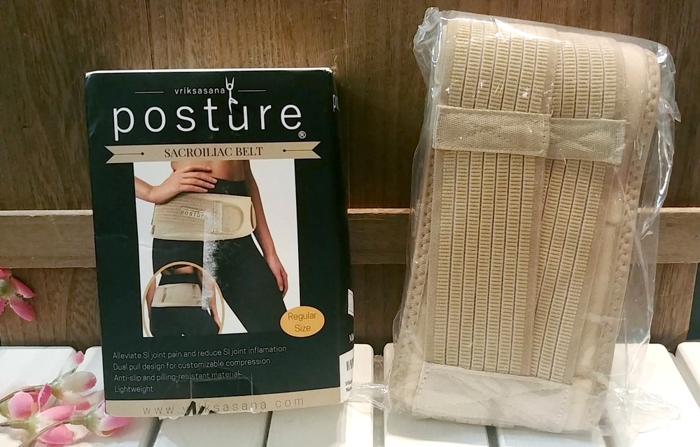 Vriksasana Posture Sacroiliac Hip Belt for Women and Men Beige / Regular NEW