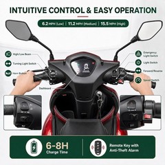 1000W Long Range Electric Mobility Scooter 4Wheel All Terrain For Seniors Adults
