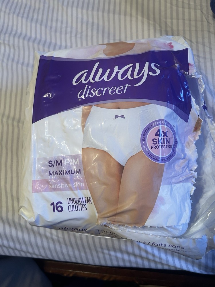Always Discreet Women’s Underwear Maximum Absorbency, Size S/M, Classic Cut 42ct
