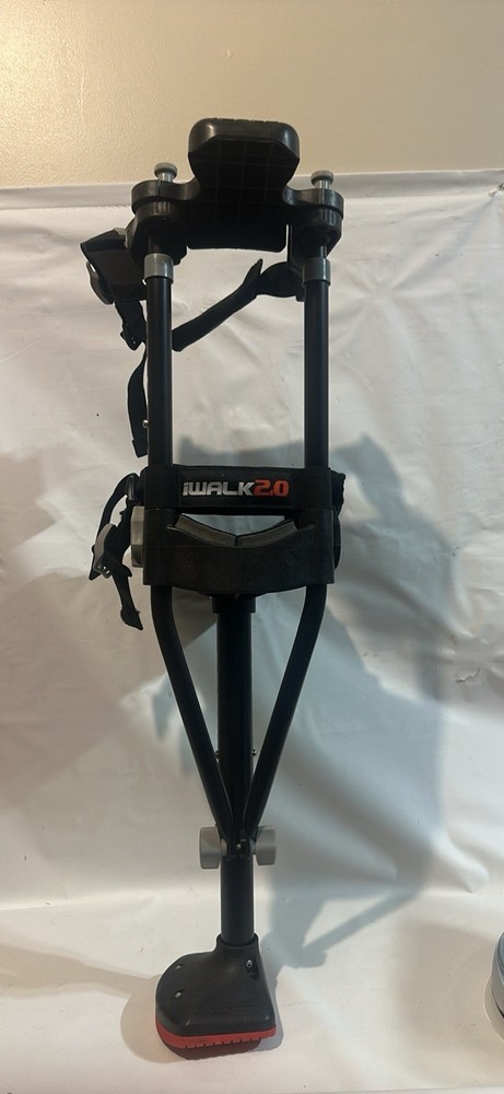 iWalk 2.0 Hands-Free Crutch Adjustable Height Adult Black/Red