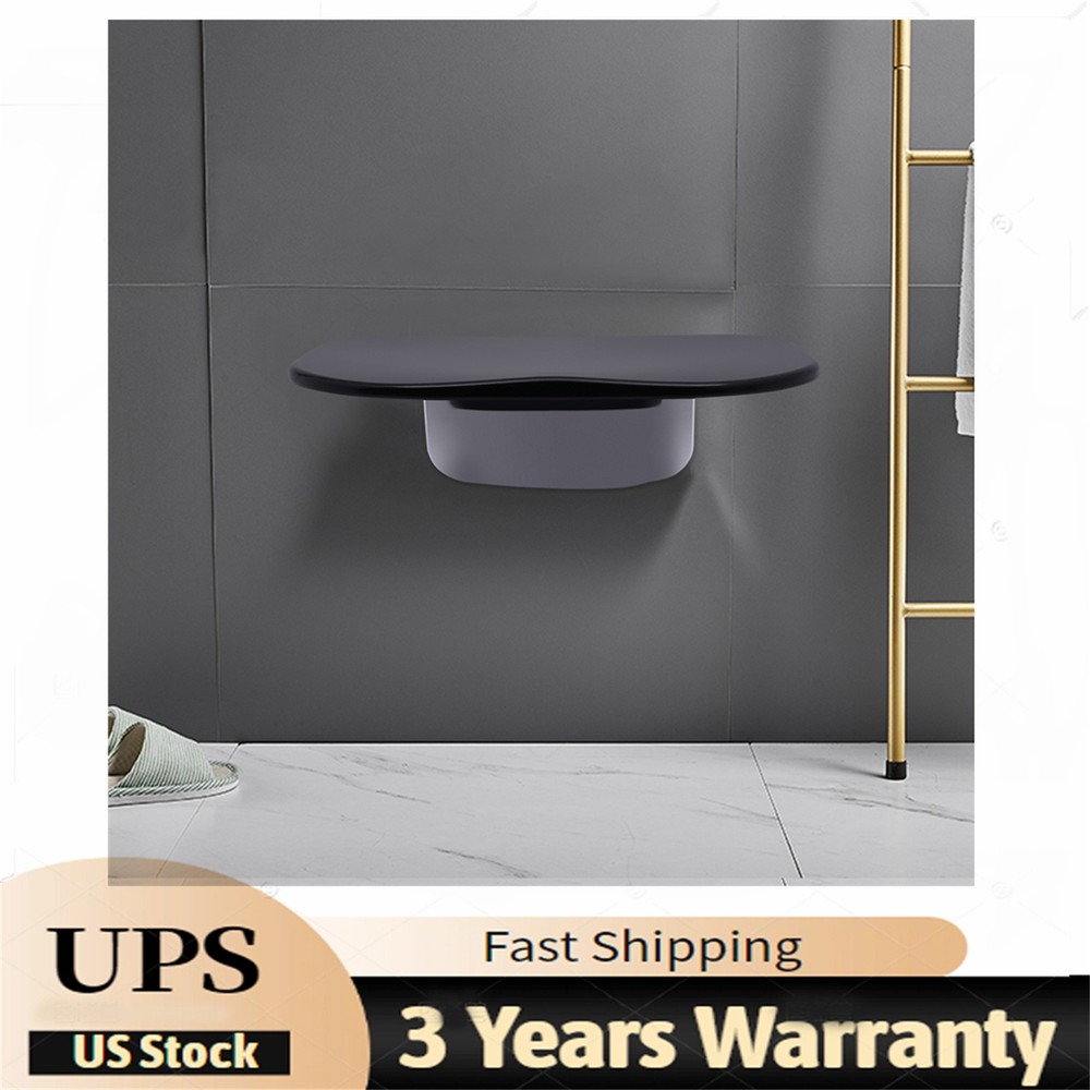 14″ Folding Shower Seat Wall Mounted Bench Modern Bathroom Shower Stool 440lbs~