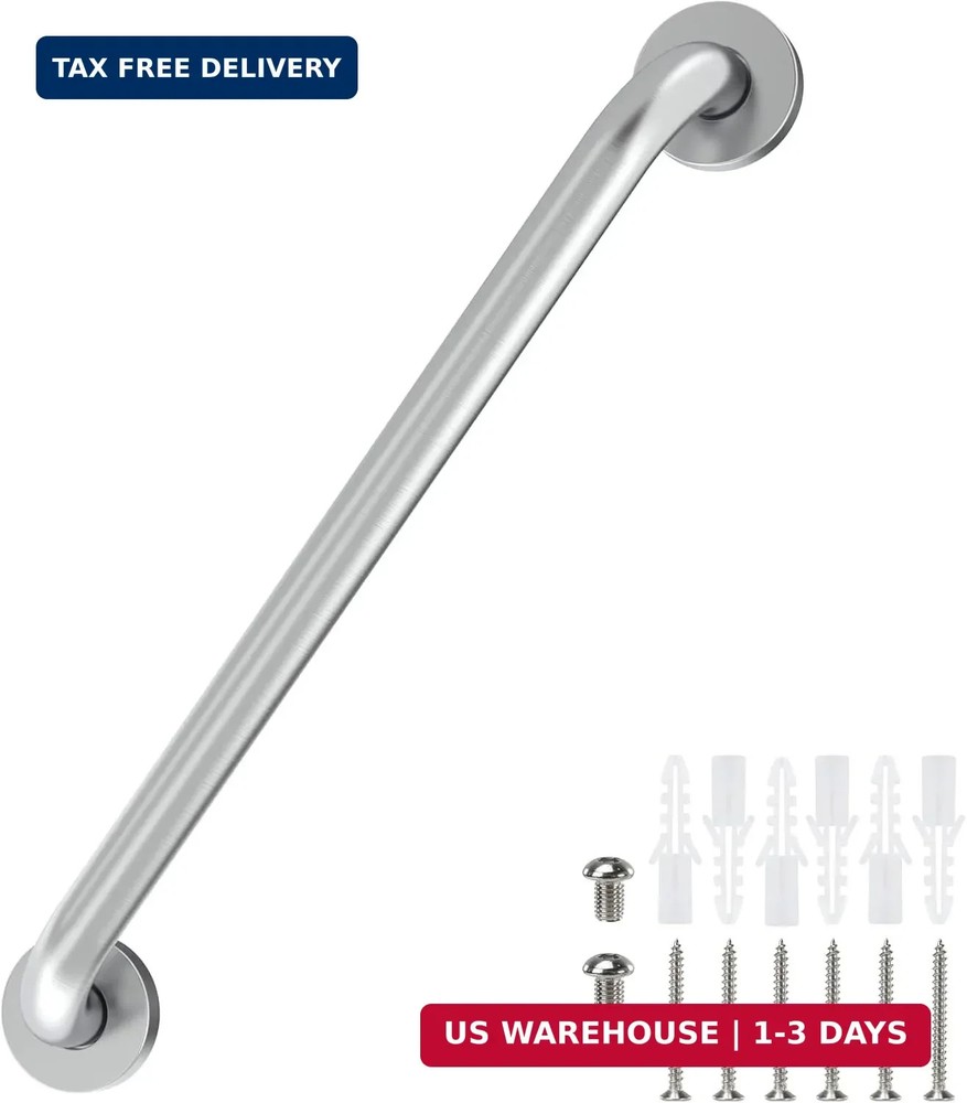 16 Inch Grab Bars for Bathtubs and Showers Brushed Nickel, Safety Shower Grab Ba