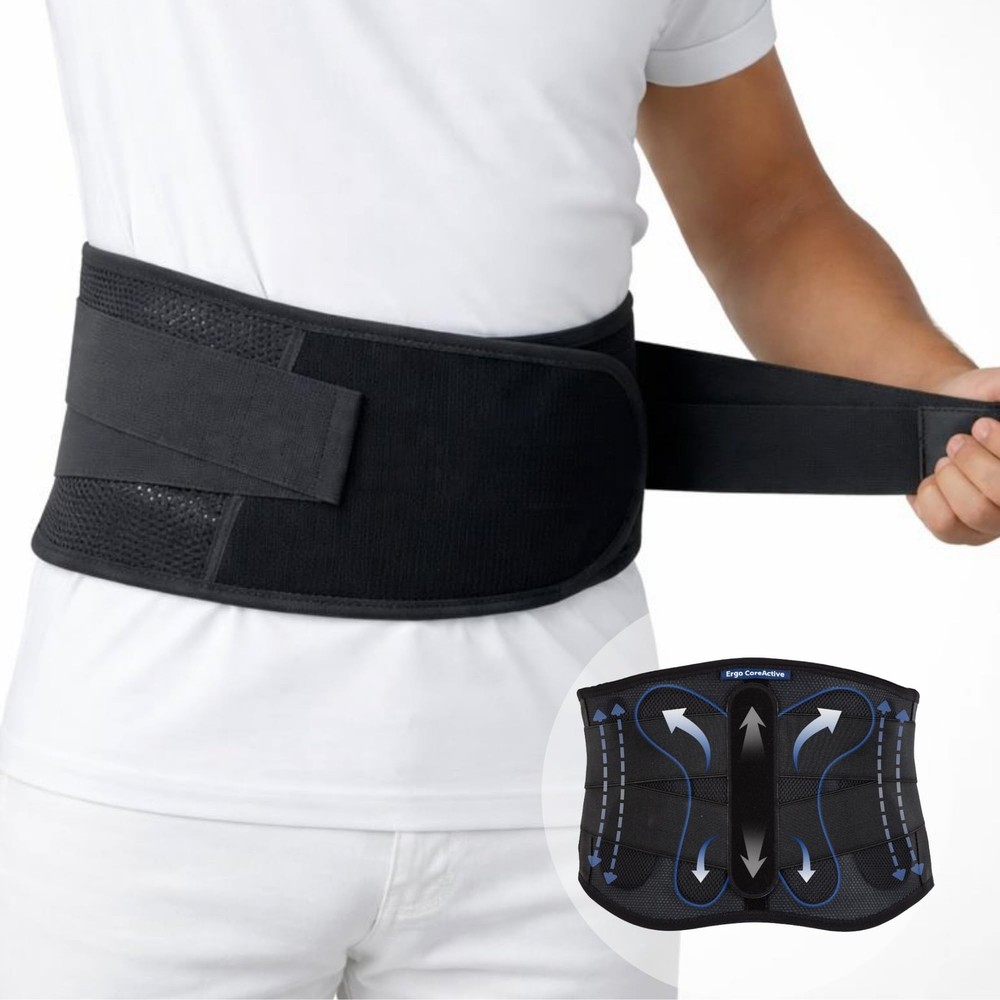 Strong Self-Heating Fit Lower Back Brace – Advanced Composite Fiber Suppor