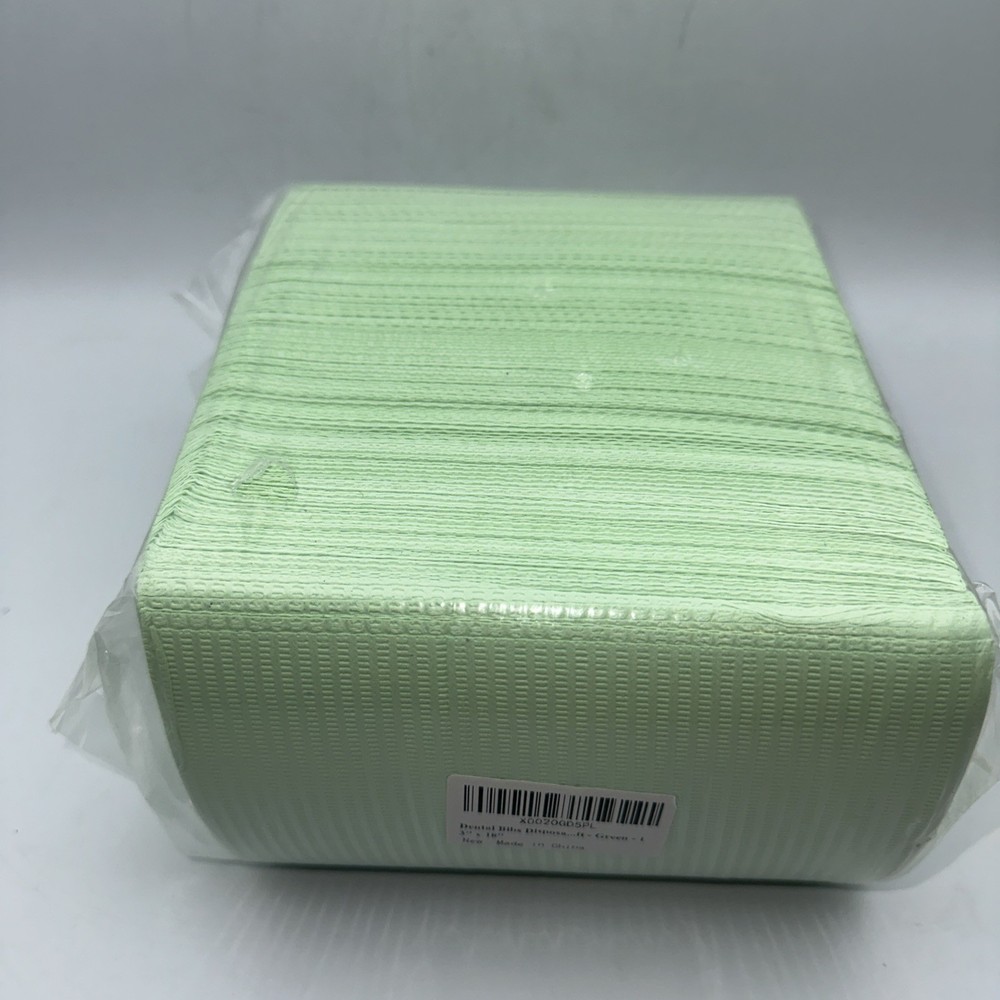 Annhua Green Dental Bibs Waterproof Patient Disposable 13″ X 18″, Polyback 12