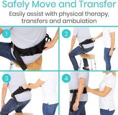 Gait Belt Transfer Belt with Handles – 300Lbs Capacity for Patient Assist