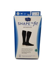 Dr Comfort Shape to Fit Compression Dress Socks Mens MEDIUM 15-20 mmHg WHITE